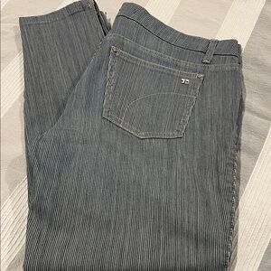 Joe's Jeans Navy and White Striped Ankle Jeans